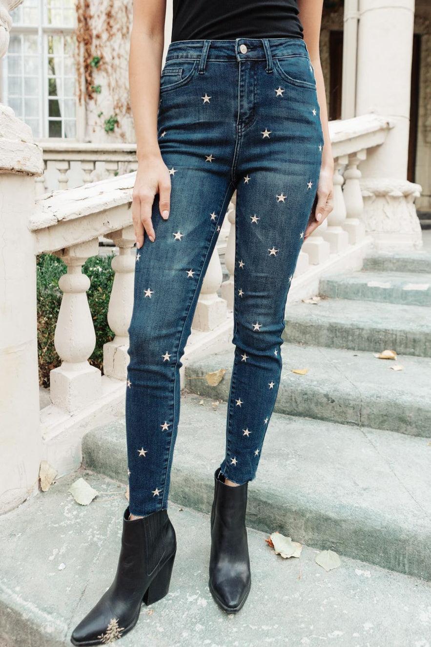 High Rise Starlight Skinnies - Hey Hunni LLC