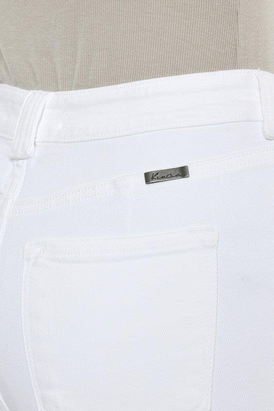 High Rise White Flare Jeans - Hey Hunni LLC