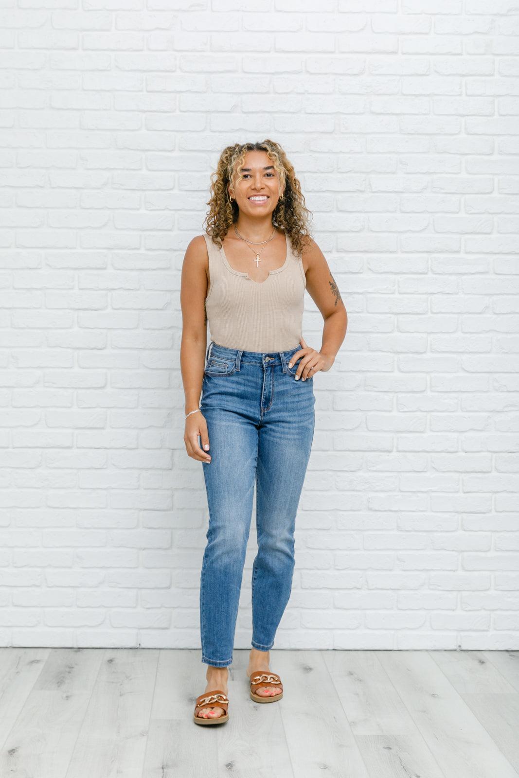 High Waist Slim Fit Jeans - Hey Hunni LLC