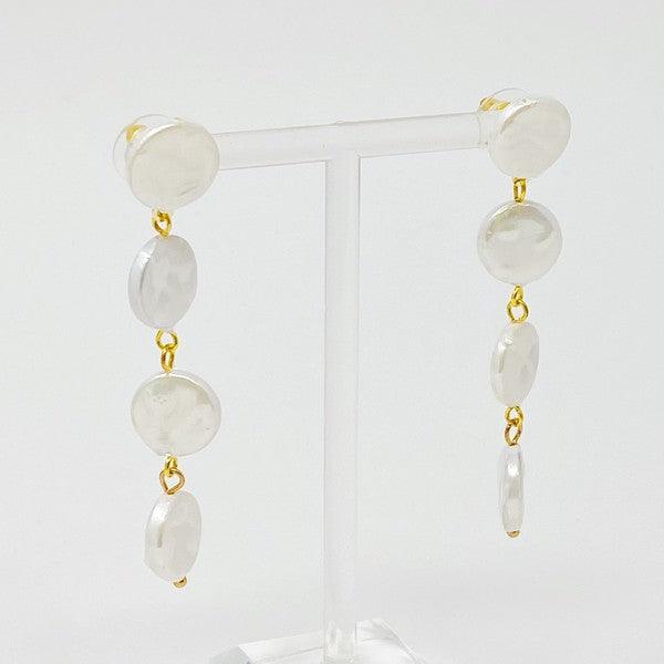 In Napoli Shell Pearl Drop Earrings - Hey Hunni LLC