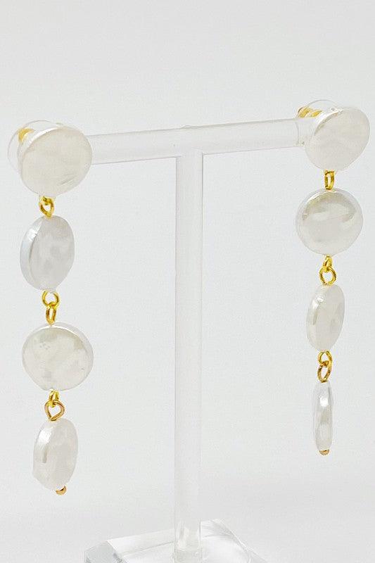 In Napoli Shell Pearl Drop Earrings - Hey Hunni LLC