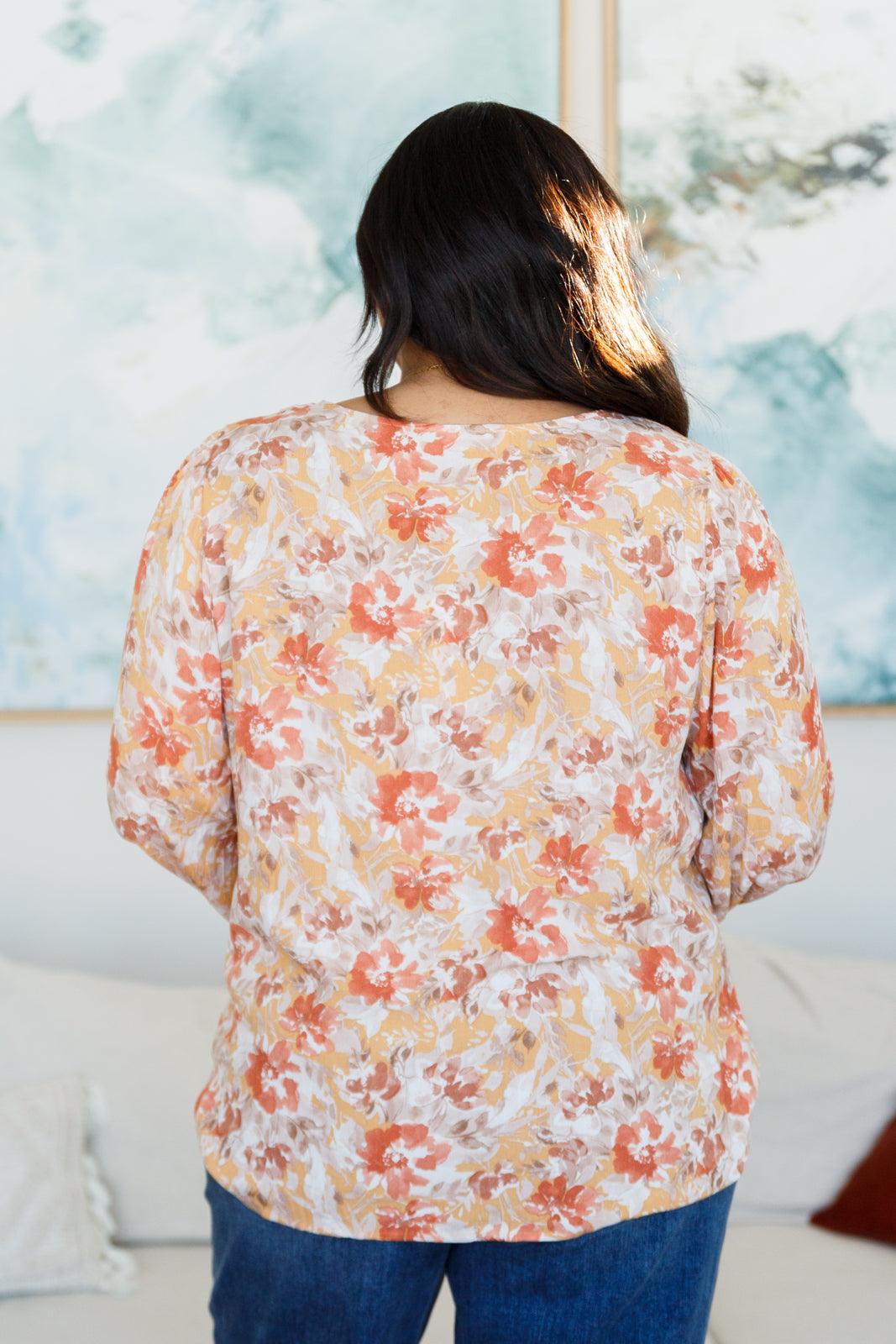 Marigold Dreams Floral Blouse - Hey Hunni LLC