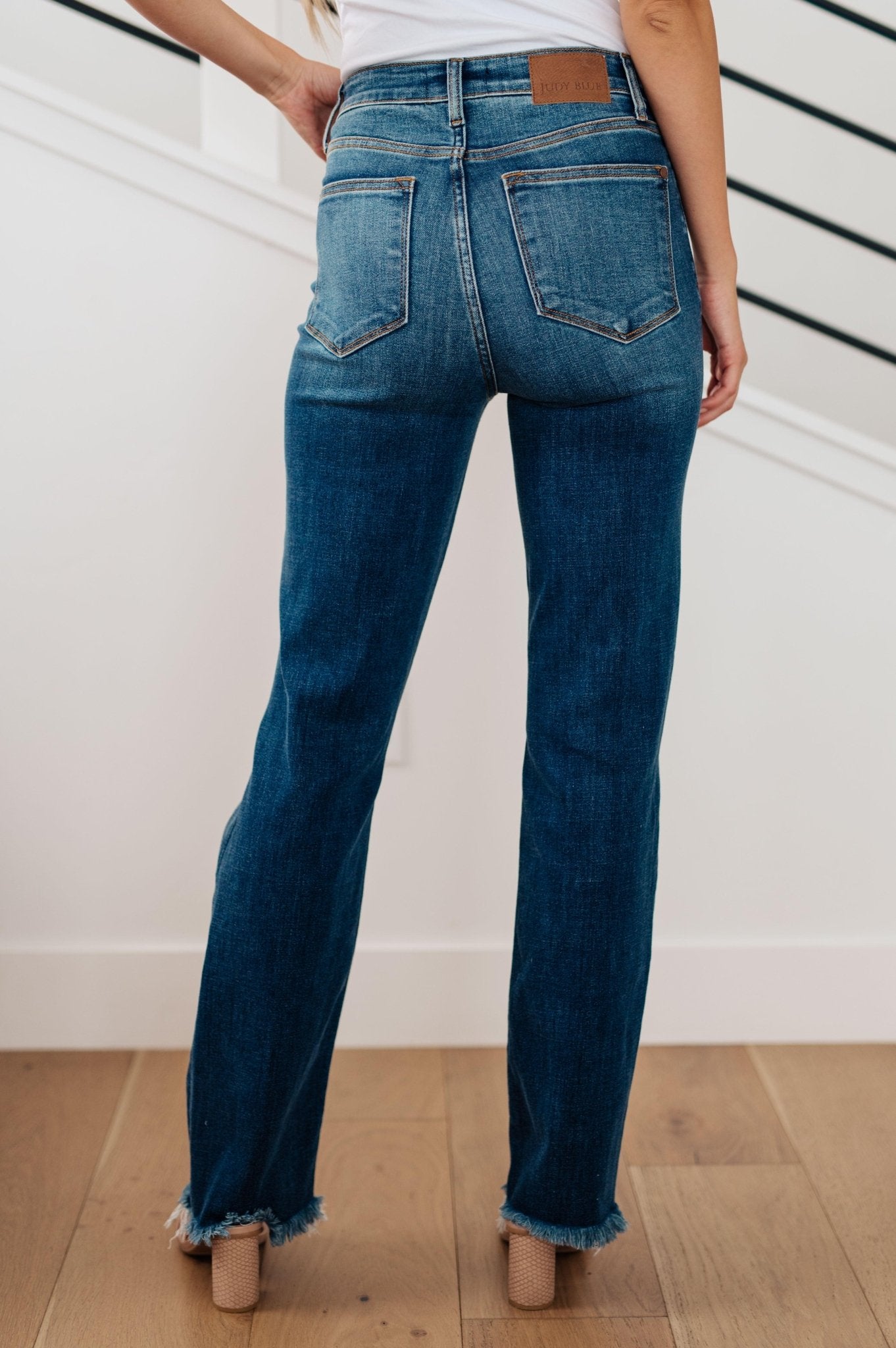 Morgan High Rise Distressed Straight Jeans - Hey Hunni LLC