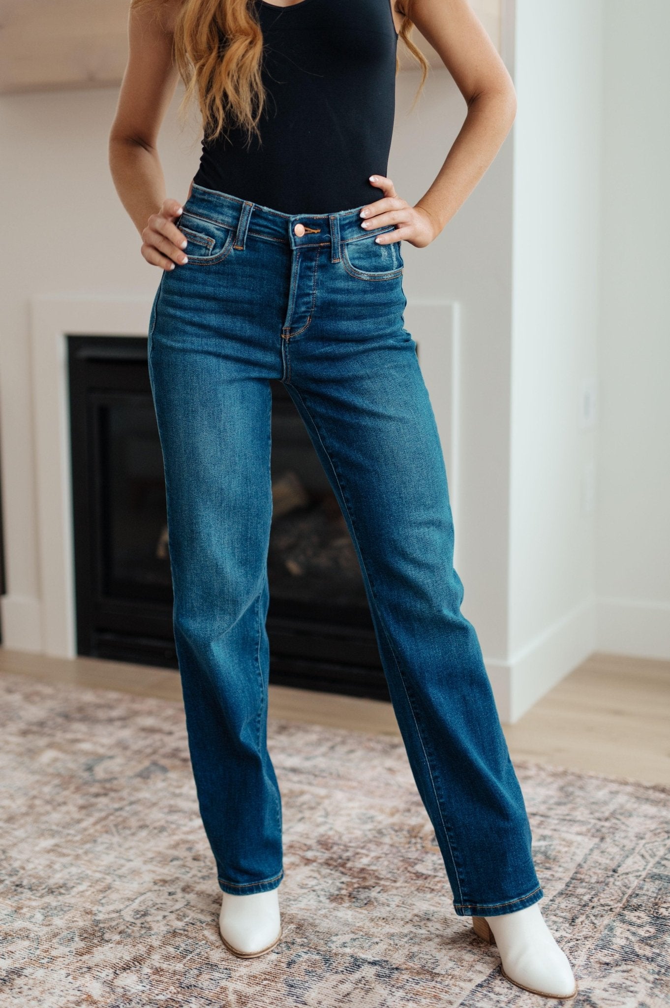 Pippa High Rise Button Fly Dad Jeans - Hey Hunni LLC