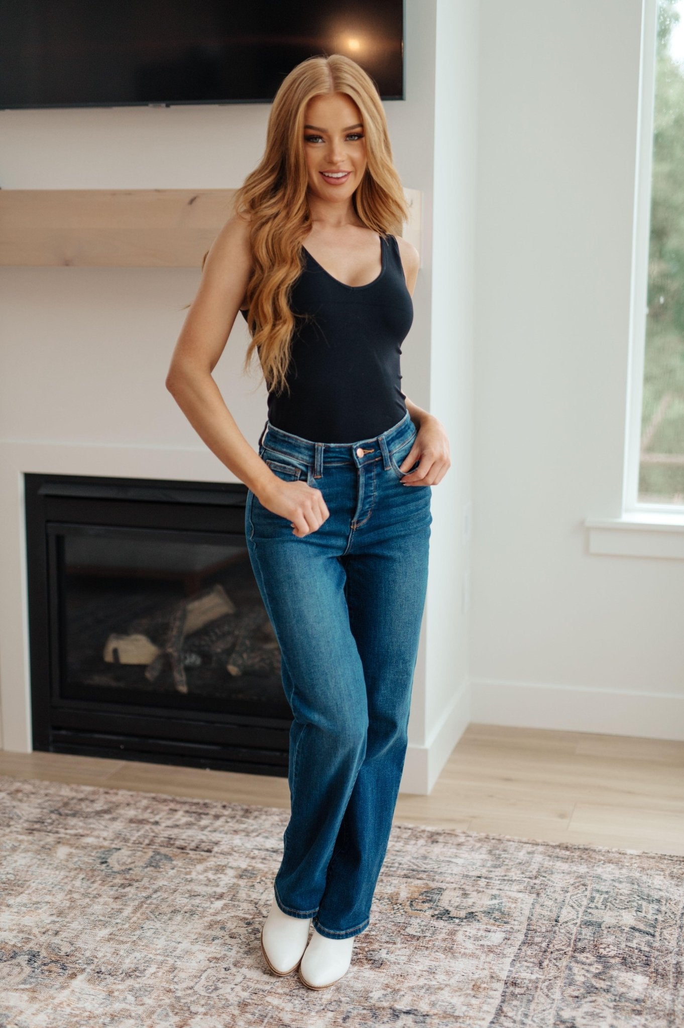 Pippa High Rise Button Fly Dad Jeans - Hey Hunni LLC