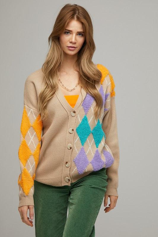 Plus V Neck Button Front Cardigan - Hey Hunni LLC