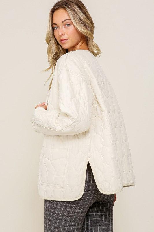 Quilted Puffer Jacket with Pockets - Hey Hunni LLC