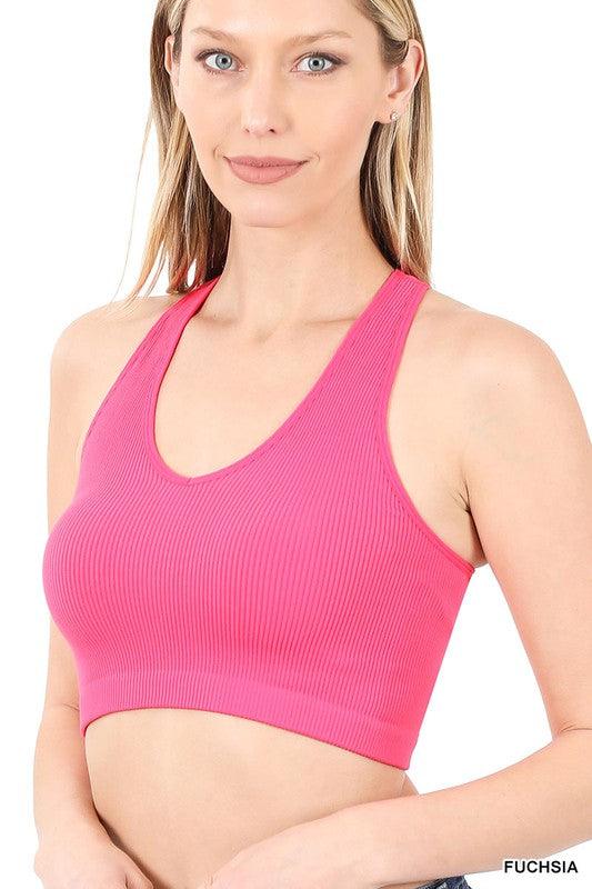 Ribbed Cropped Racerback Tank - Hey Hunni LLC