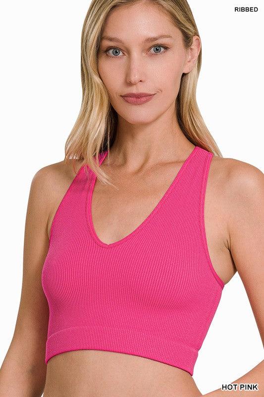 Ribbed Cropped Racerback Tank - Hey Hunni LLC