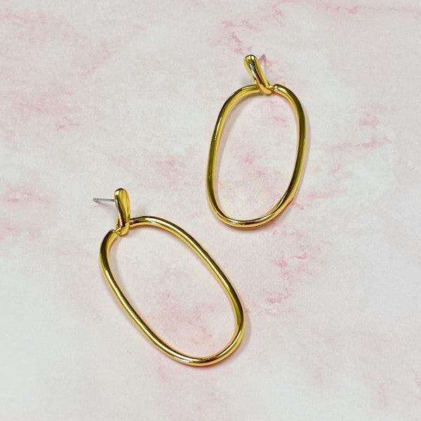 So Chic Oval Earrings - Hey Hunni LLC