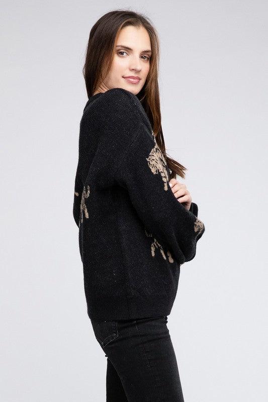 Tiger Pattern Sweater - Hey Hunni LLC